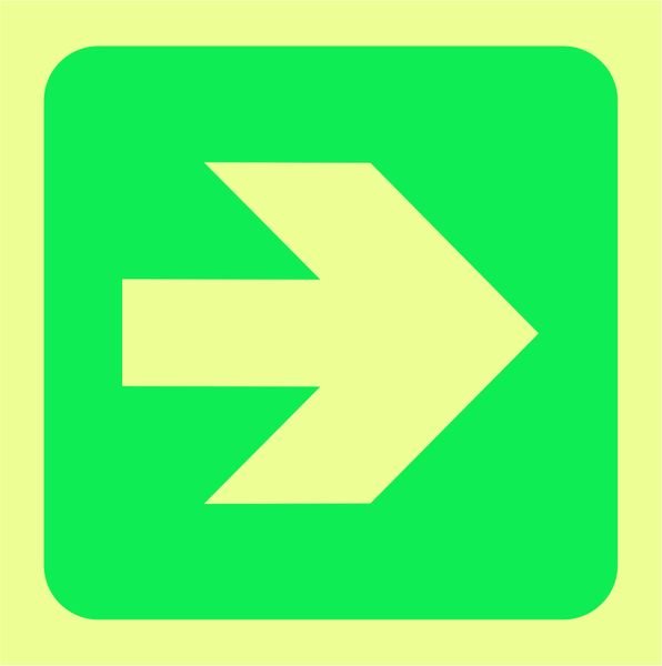 KE21 Arrow Pointing to the Right Sign