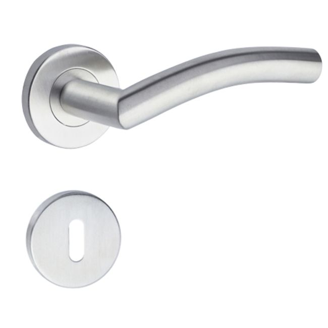 Yale Keyhole Stainless Steel Door Handles Only Curve - Shape
