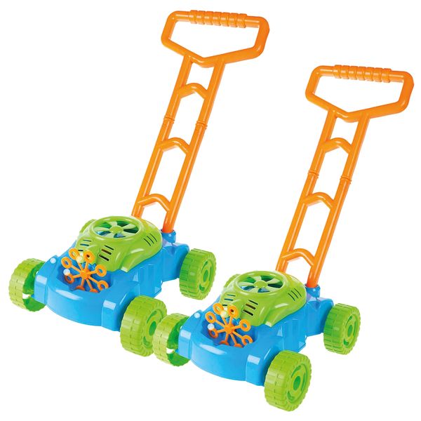 Playful Panda Bubble Blowing Kids Lawn Mower Toy - Set of 2