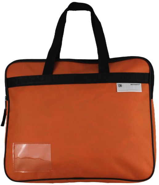 A4 Boomerang Xbag Polyester Book Bag with Gusset and Handles S-8002 Orange