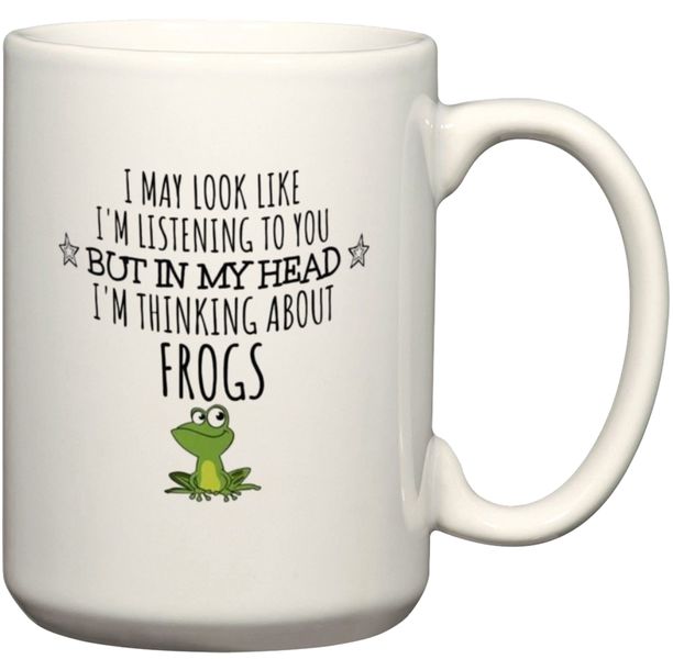 In My Head I'm Thinking About Frogs Gift Coffee Mug
