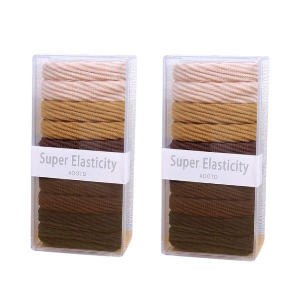 20 Piece Jacquard Wave Hair Band Set - Brown