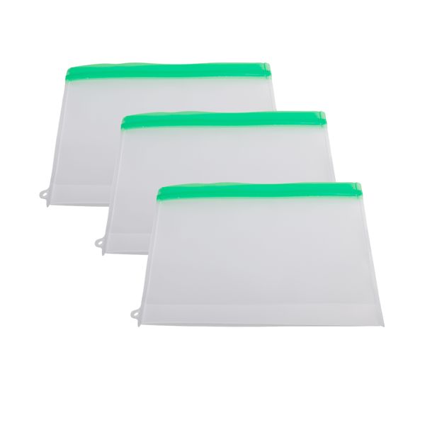 Reusable Silicone Food Storage Bag - 3-Pack,1000ml