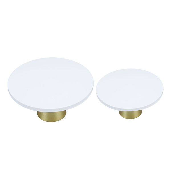 Metal Cake Stands Set - European Style Iron Dessert Display- 2 Pieces