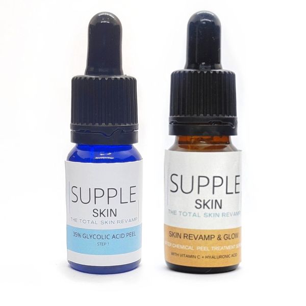 35% Glycolic Acid Chemical Peel &amp; Vit C &amp; Hyaluronic Acid Serum Supple Skin