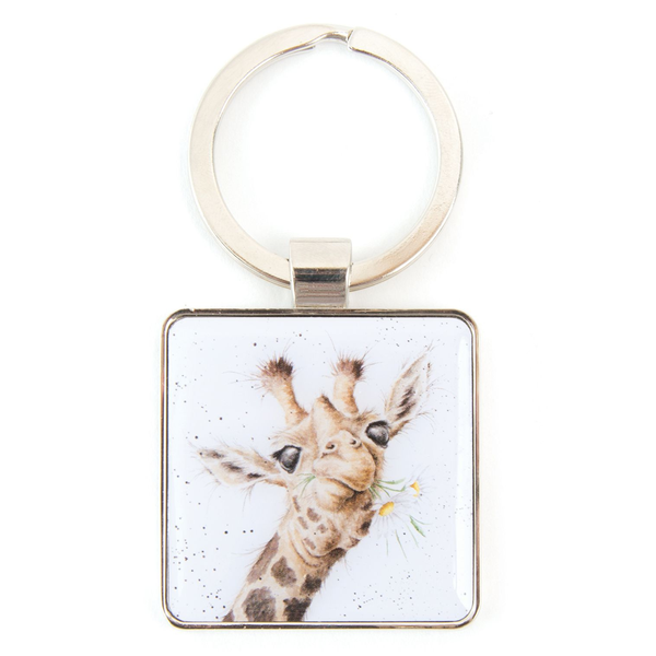 Wrendale Keyring - "Flowers" Giraffe