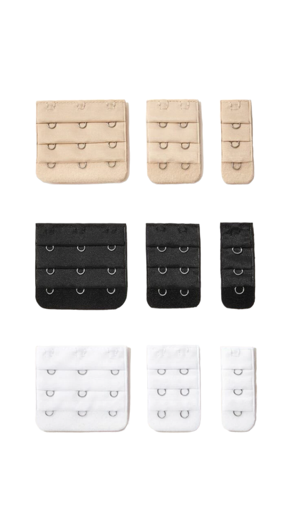 9 Pack Bra Extender Hook Strap - Beige/Black/Red/White | Shop Today ...