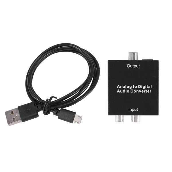R/L Rca 3 5Mm Aux To Digital Coaxial Toslink Optical Audio Adapter