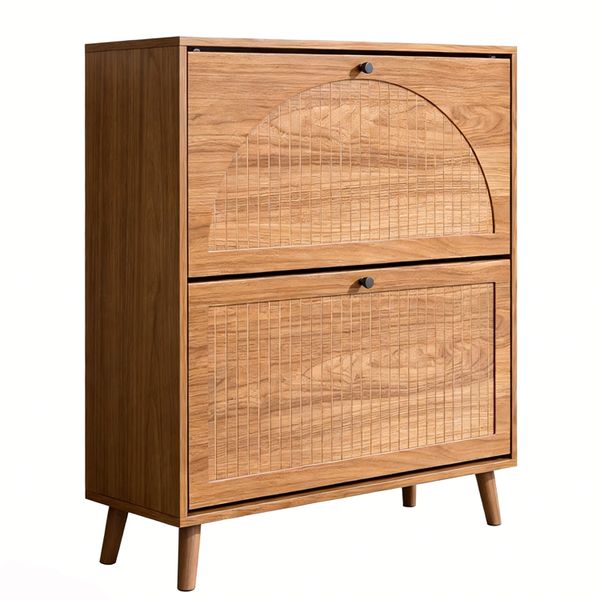 Shoe Cabinet Rack 2 Flip Drawers Shoe Storage Or image