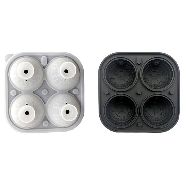 2.2" Sphere Ice Cube Molds Silicone 3D Big Ice Ball Maker Whiskey Ice Mold
