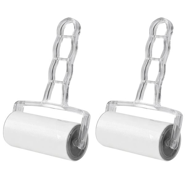 2 Pack - Standard Pet Hair Removal Handheld Lint Roller - Transparent