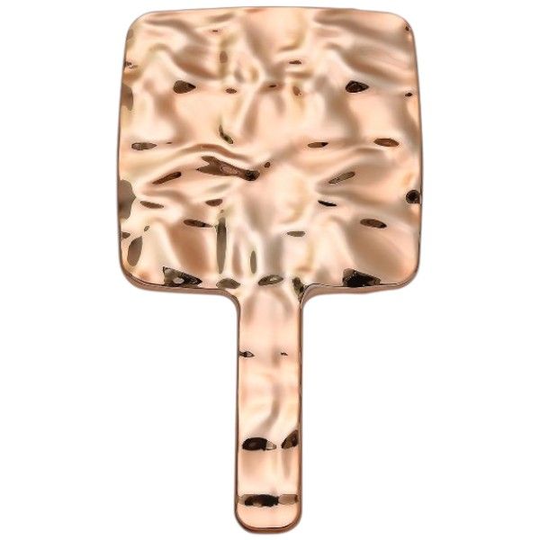 Large Luxury Aluminum Handheld Mirror - Rose Gold