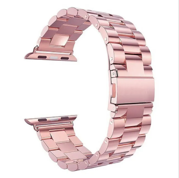 Timeless-Design Stainless Steel Watch Strap - Metallic Pink