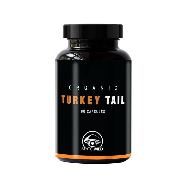 100% Activated Organic Turkey Tail Mushroom - 60 Capsules