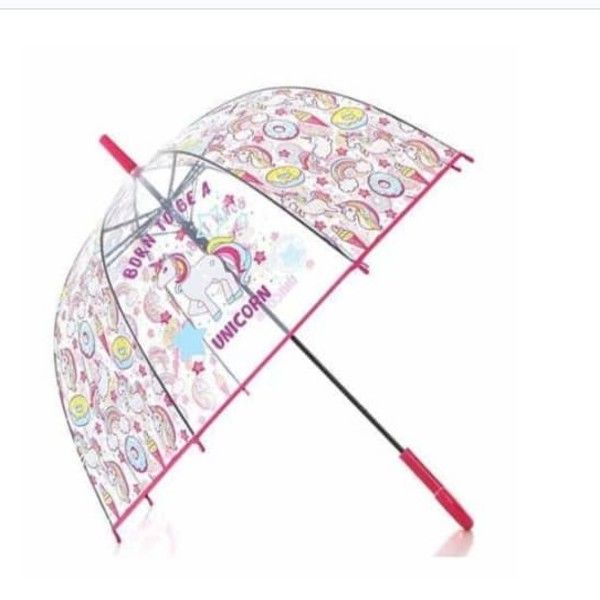 Clear Unicorn Umbrella - Pink