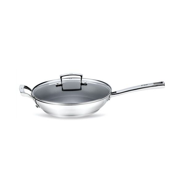 26cm Stainless Steel Non Stick Frypan with Glass Lid