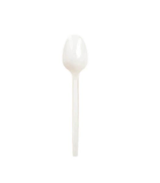Disposable White Plastic Table Spoon - Pack of 250