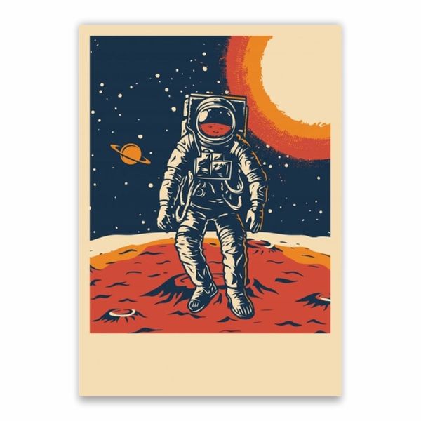 Astronaut On The Moon Poster - A1