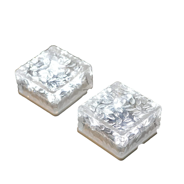 Solar Powered Ice Bricks White Lights