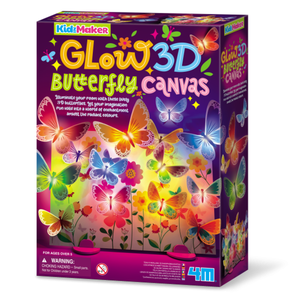 Kidzmaker/Glow 3D Butterfly Canvas