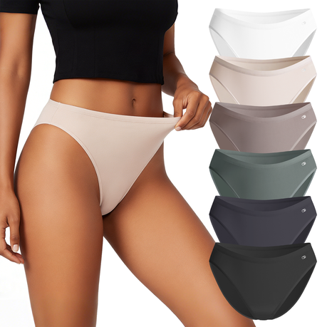 Lekkon Women High-Leg Panties Classic Microfiber, Silky Underwear, 3/6 Pack Image