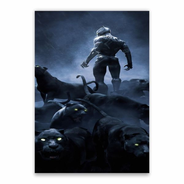 Black Panther And Panthers Poster - A1