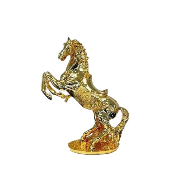 Golden Rearing Horse Decorative Showpiece - Home &amp; Office Decor