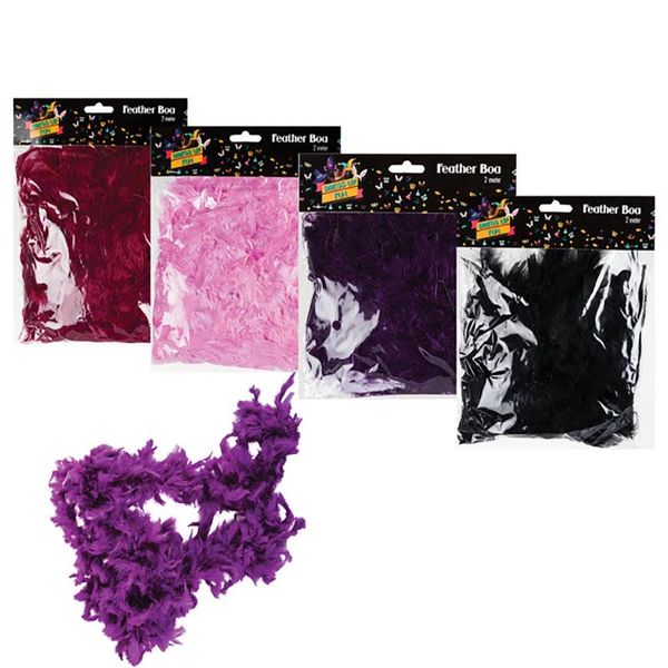 Bulk Pack x 4 Dress Up Feather Boa 2m