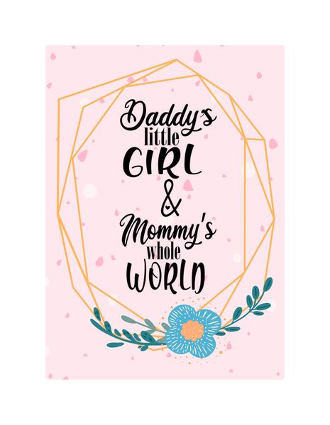 Wall Décor Canvas Prints for Baby Nursery: Daddy’s Little Girl and Mom’s World