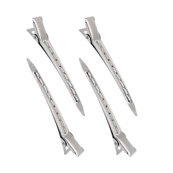 4-Pack Sectioning &amp; Styling Alligator Hair Clips - Silver