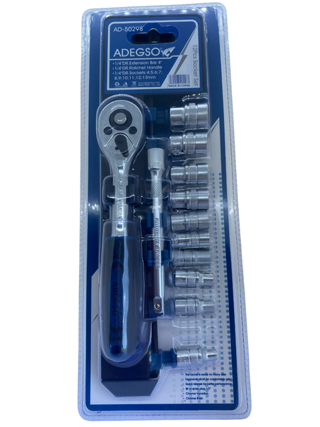 Adegso- Socket Set - 12 Piece (1/4")