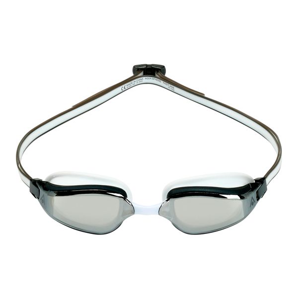 Aquasphere Fastlane - Silver Titanium Mirrored Lens - Grey Swim Goggles