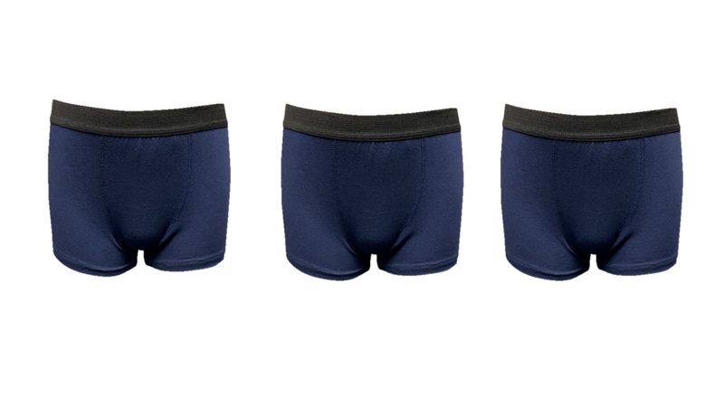 Undeez Boys 3 Pack Body Fit Boxer Navy