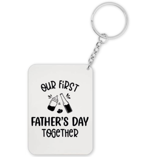 Our First Father's Day Together Gift Keyring