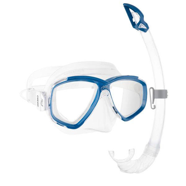 Snorkel Mask Set - Adult Perla Mask &amp; Mexico Snorkel Combo | Cressi
