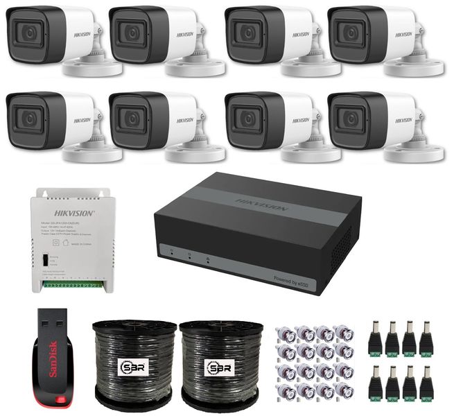 Hikvision 8 Channel 1080P eSSD Complete Kit - New Model