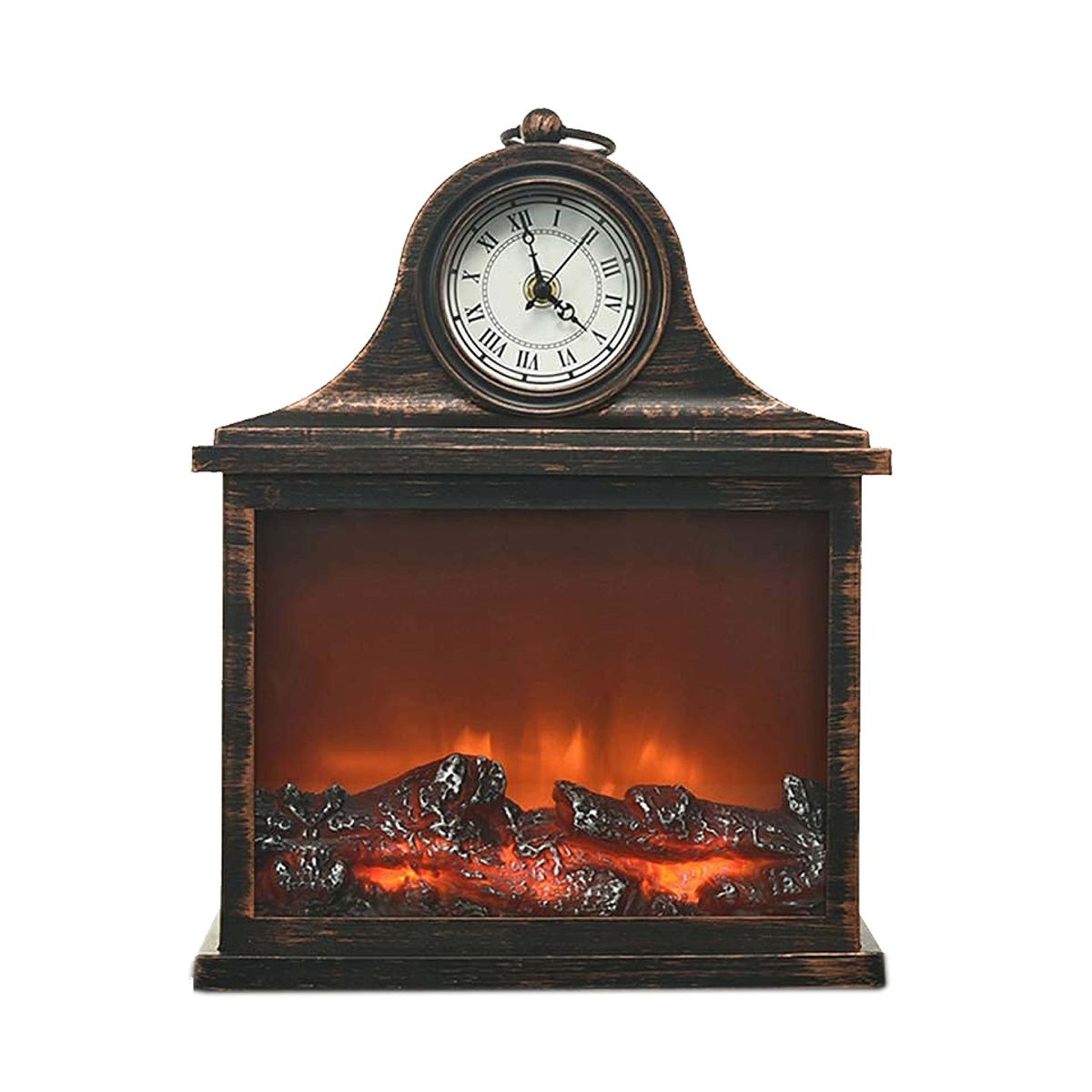 Vintage LED Fireplace Lantern with Realistic Flame Effect Shop Today