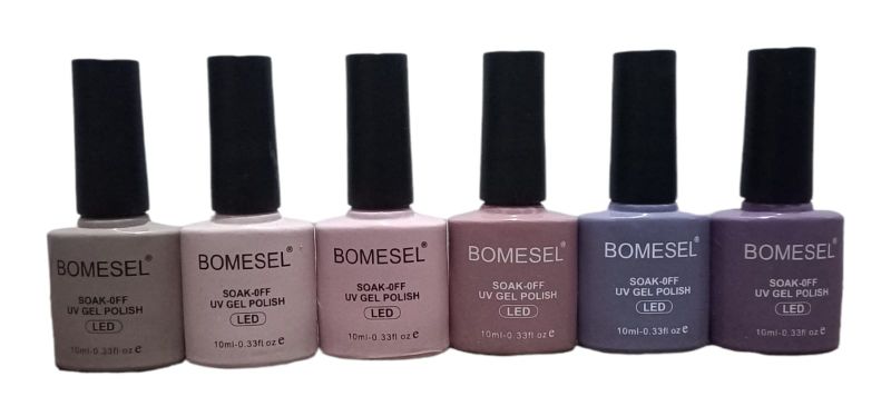 Bomestel UV Gel Nail Polish - Colour Mix 6 Pack