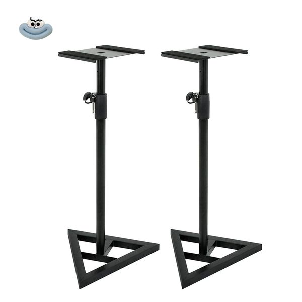 2pk Studio Monitor Stands, Shock-Absorbing, Height-Adjustable Stable Sturdy