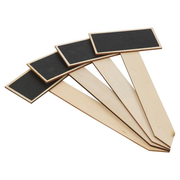 The Urbanist - Plant labels - Set Of 4pcs (Wood, Black Board)