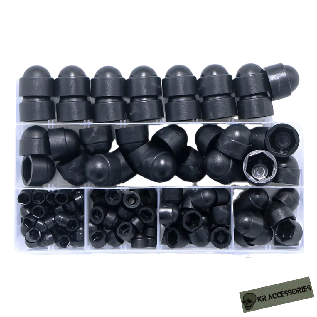 KR Nut Dome Protection Caps/ Covers: M4/M5/M6/M8/M10/M12 (145-Piece ...