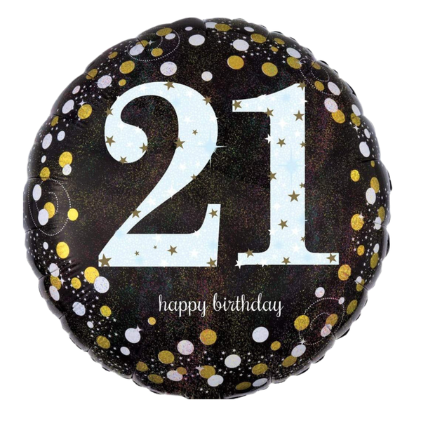 Foil Balloon 18 inch Birthday Sparkling 21st