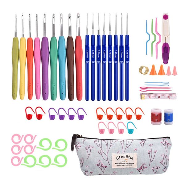 Craft Crochet Hooks with Storage Bag Set of 59