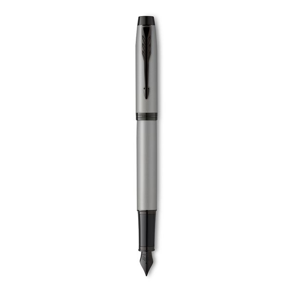 Parker IM Achromatic Fountain Pen - Matte Grey Black Trim