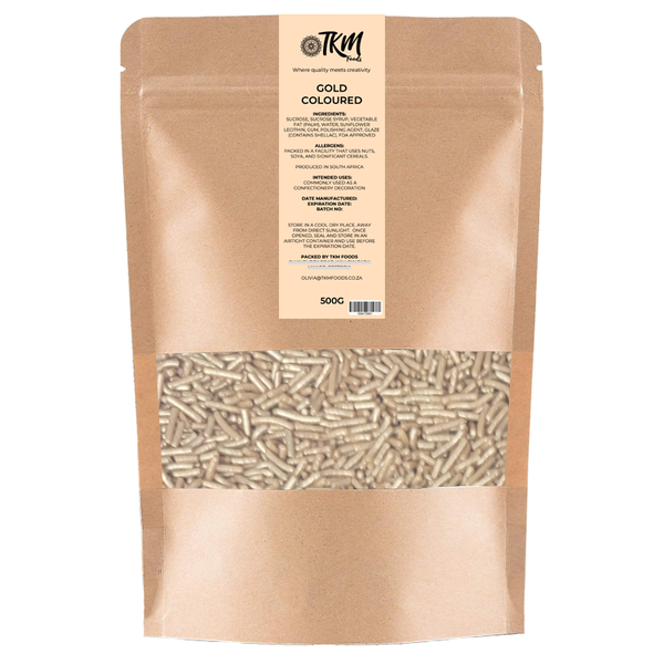 TKM Foods - Cake/Biscuit Sprinkles - Vermicelli - Gold Coloured