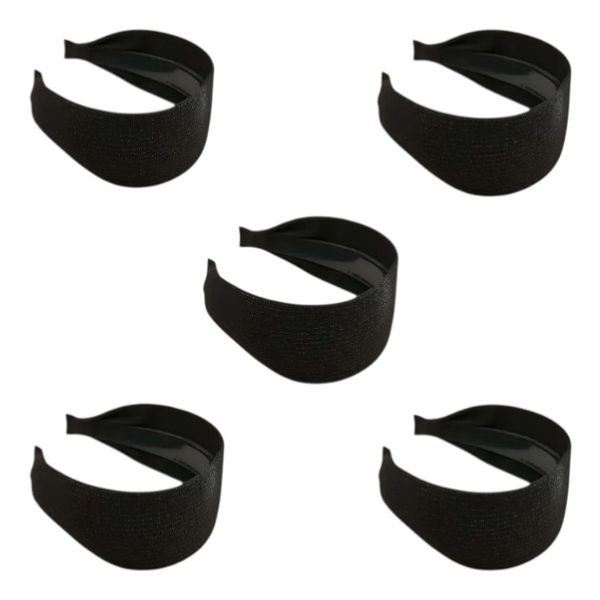 Elegant Retro Wide-Side Textured Headband for Women Pack of 5