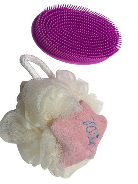 Baby Bath Set - Brush And Sponge