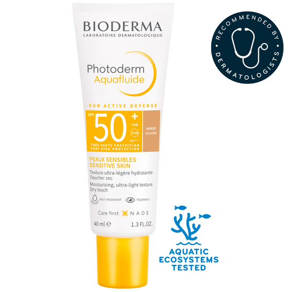 BIODERMA Photoderm Aquafluide SPF50+ Golden Tinted Face Sunscreen 40ml