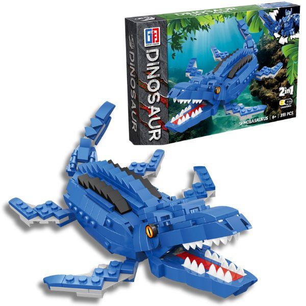 Dinosaur Building Block Set 2-in-1 Mosasaurus 318pcs - Ages 6+