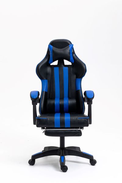 RACING gaming chair with footrest (BLUE)